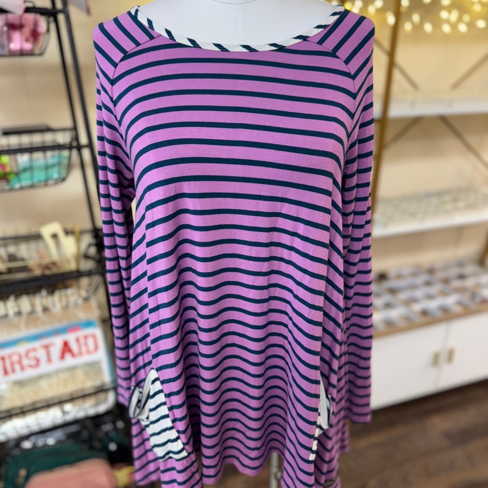 Matilda Jane Purple and White Long Sleeve Tunic